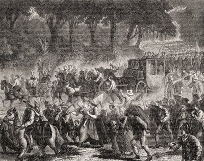 The Return of the French Royal Family to Paris in 1791 by French School